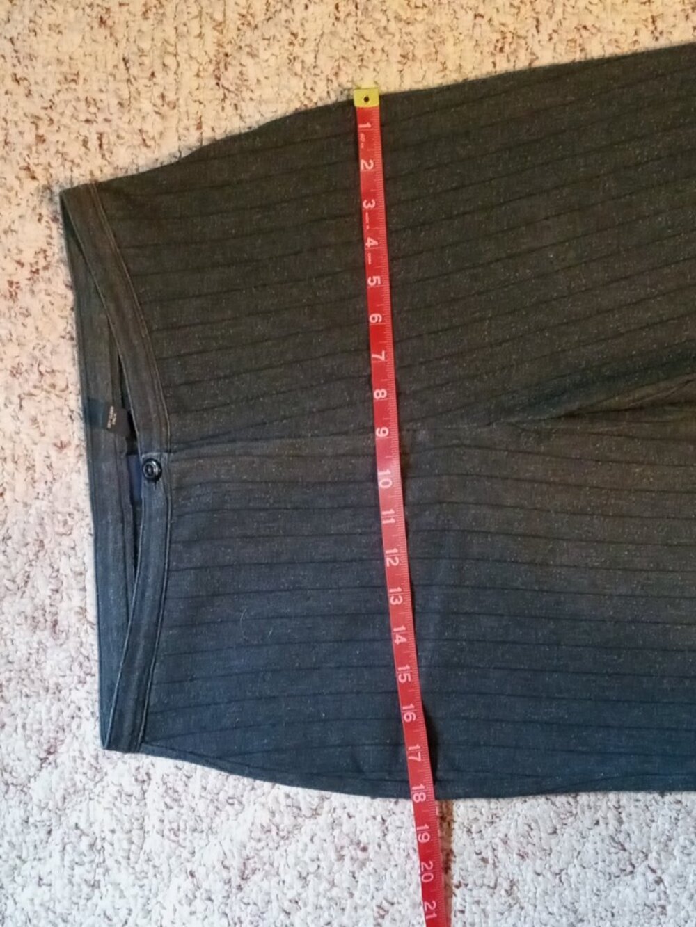 Vintage GAP Gray Pinstripe Pants 90s Corporate Office Wear Stretch Sz M - Picture 6 of 12